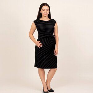 Taylor For A Pea in‎ the Pod Striped Black Velvet Maternity Dress Size S Dressy